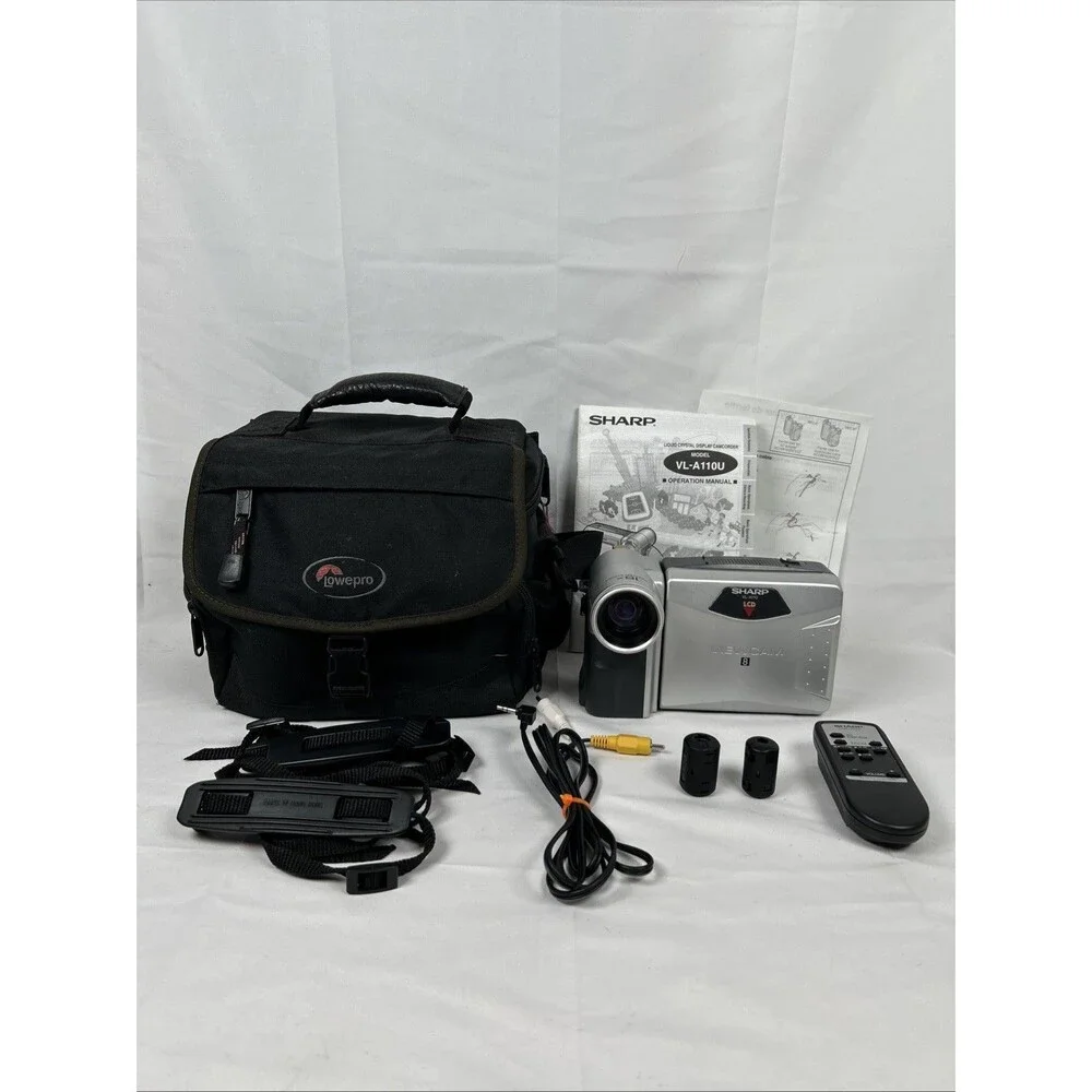 Sharp VL-A110 ViewCam 8 Camcorder Tape Camera 16x Power Zoom Tested